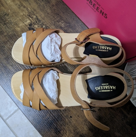 NWOT Swedish Hasbeens, Elsie, Natural, Size 7.5 - Picture 5 of 11